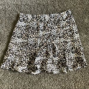 CHEETAH FRILL MINI SKIRT